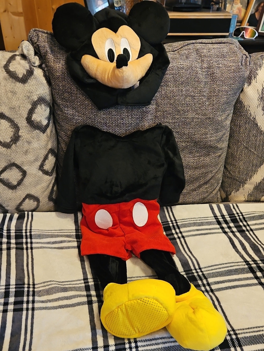 Disney Mickey Mouse Kids Costume - Black, Red, Yellow 6-12M